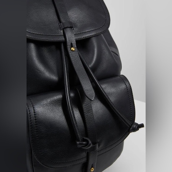 MADEWELL $228 The Transport Rucksack in Black Leather LNC w - Picture 6 of 14
